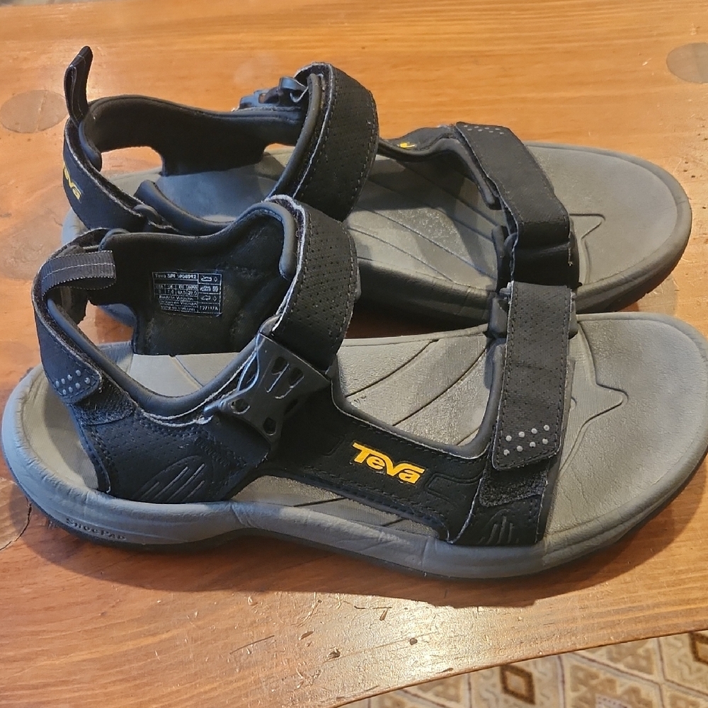 Teva Black and Gray Outdoor Sandals